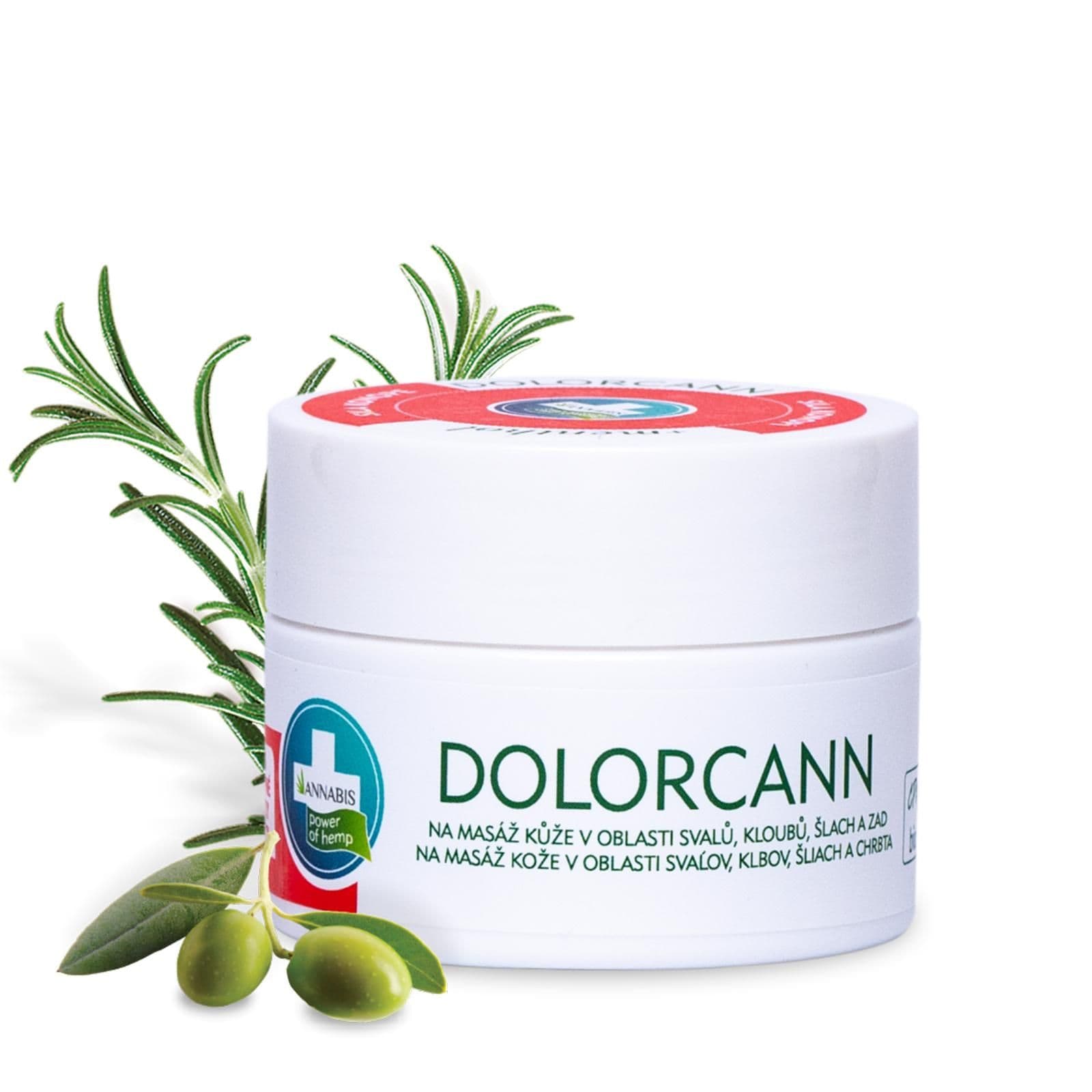 DOLORCANN BIO KONOPNÁ MAST NA MASÁŽE +menthol - Bio konopná mast na masáže kůže v oblasti svalů, kloubů, šlach a zad obsahuje 22 % konopné složky.